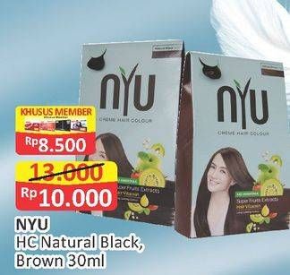 Promo Harga NYU Hair Color Nature Black, Brown 30 ml - Alfamart