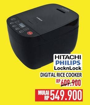 Promo Harga HITACHI, PHILIPS, LocknLock Digital Rice Cooker  - Hypermart