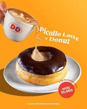 Promo Harga Picollo Latte + Donut  - Dunkin Donuts