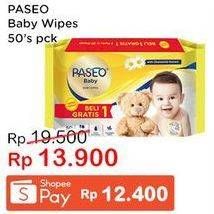 Promo Harga PASEO Baby Wipes 50 sheet - Indomaret