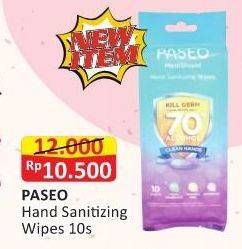 Promo Harga PASEO MediShield Hand Sanitizing Wipes 10 pcs - Alfamart