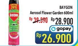 Promo Harga BAYGON Insektisida Spray Flower Garden 600 ml - Hypermart