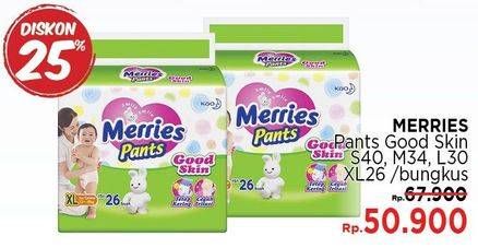 Promo Harga MERRIES Pants Good Skin S40, M34, L30, XL26  - LotteMart