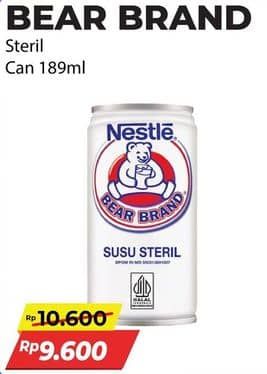 Promo Harga Bear Brand Susu Steril 189 ml - Alfamart