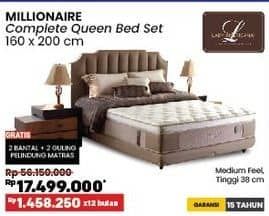 Promo Harga Lady Americana Millionaire Complete Queen Bed Set 160 X 200 Cm  - COURTS