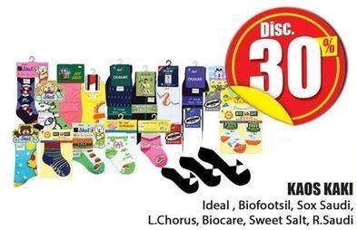 Promo Harga Kaos Kaki Ideal, Biofootsil, Sox Saudi, L. Chorus, Biocare, Sweet Salt, R. Saudi  - Hari Hari