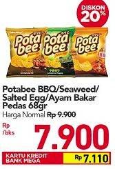 Promo Harga POTABEE Snack Potato Chips Daging Sapi BBQ, Seaweed, Salted Egg, Ayam Bakar 68 gr - Carrefour