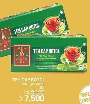 Promo Harga Teh Cap Botol Teh Hijau Celup per 25 pcs 2 gr - LotteMart