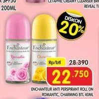 Promo Harga Enchanteur Anti Respirant Roll On Romantic, Charming 40 ml - Superindo