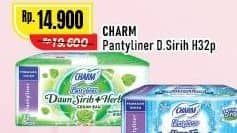 Promo Harga Charm Pantyliner Daun Sirih + Herbal 32 pcs - Alfamart