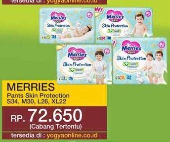 Promo Harga Merries Pants Skin Protection L26, M30, S34, XL22 22 pcs - Yogya