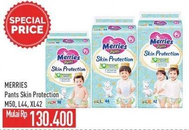 Promo Harga Merries Pants Skin Protection L44, XL42, M50 42 pcs - Hypermart