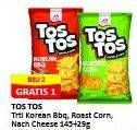 Promo Harga Tos Tos Snack Korean BBQ, Roasted Corn, Tortilla Nacho Cheese 145 gr - Alfamart