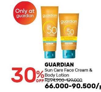 Promo Harga GUARDIAN Sun Care Face Cream & Body Lotion  - Guardian