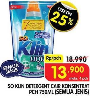 Promo Harga SO KLIN Liquid Detergent + Anti Bacterial Biru, + Anti Bacterial Red Perfume Collection, + Anti Bacterial Violet Blossom 750 ml - Superindo