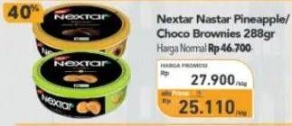 Promo Harga Nabati Nextar Cookies Nastar Pineapple Jam, Brownies Choco Delight 288 gr - Carrefour