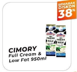 Promo Harga CIMORY Fresh Milk Low Fat, Full Cream 950 ml - Yogya