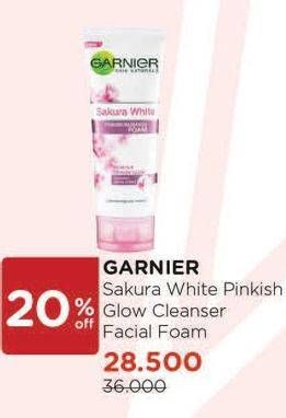 Promo Harga GARNIER Sakura White Foam 100 ml - Watsons