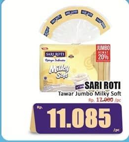 Promo Harga Sari Roti Roti Tawar Milky Soft 540 gr - Hari Hari