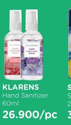 Promo Harga KLARENS Hand Sanitizer All Variants 60 ml - Watsons