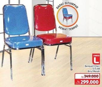 Promo Harga LIVING L Banquet Chair Stainless Steel AB Merah, Biru  - Lotte Grosir
