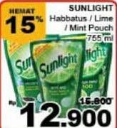 Promo Harga SUNLIGHT Pencuci Piring Habbatussauda, Lime, Mint 755 ml - Giant