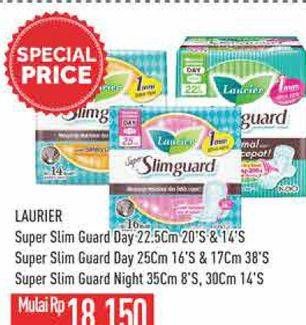 Promo Harga LAURIER Super Slimguard Day 22.5cm 20s, 14s, 25cm 16s, 17cm 38s / Night 35cm 8s, 30cm 14s  - Hypermart