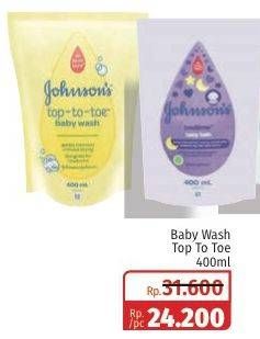 Promo Harga JOHNSONS Baby Wash Top To Toe 400 ml - Lotte Grosir