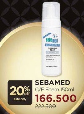 Promo Harga SEBAMED Clear Face Cleansing Foam 150 ml - Watsons