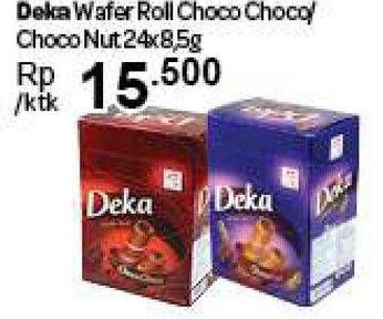 Promo Harga DUA KELINCI Deka Crepes Choco Choco, Choco Nut 24 pcs - Carrefour