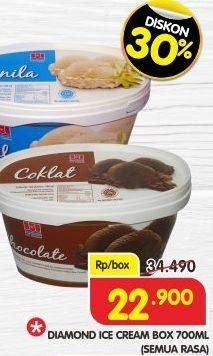 Promo Harga Diamond Ice Cream All Variants 700 ml - Superindo