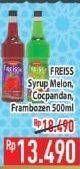 Promo Harga FREISS Syrup Melon, Cocopandan, Frambozen 500 ml - Hypermart