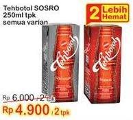 Promo Harga Sosro Teh Botol All Variants per 2 pcs 250 ml - Indomaret