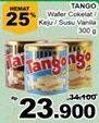 Promo Harga TANGO Wafer Chocolate, Vanilla Milk, Cheese 300 gr - Giant