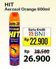 Promo Harga HIT Aerosol Orange 600 ml - Alfamart