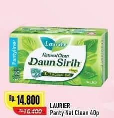 Promo Harga Laurier Pantyliner Natural Clean Long Wide 40 pcs - Alfamart