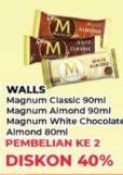 Promo Harga WALLS Magnum Classic, Almond, White Almond 80 ml - Yogya