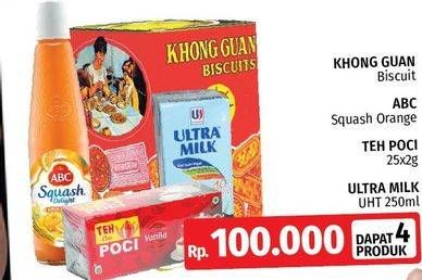 Promo Harga Khong Guan + ABC Syrup Squash + Teh Poci + Ultra Milk UHT  - LotteMart