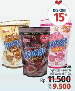 Promo Harga OISHI Sponge Crunch All Variants 110 gr - LotteMart