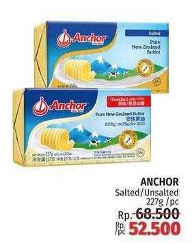 Promo Harga Anchor Butter Unsalted, Salted 227 gr - LotteMart