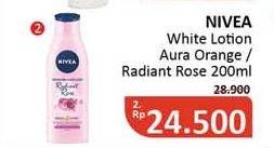 Promo Harga NIVEA Body Lotion Radiant Rose, Aura Orange 200 ml - Alfamidi
