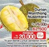 Promo Harga Durian Monthong Nusantara per 1000 gr - LotteMart