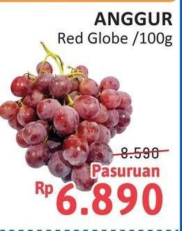 Promo Harga Anggur Red Globe per 100 gr - Alfamidi