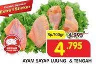 Promo Harga Ayam Sayap Tengah, Ujung per 100 gr - Superindo