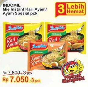 Promo Harga INDOMIE Mi Kuah Ayam Spesial, Kari Ayam per 3 pcs - Indomaret