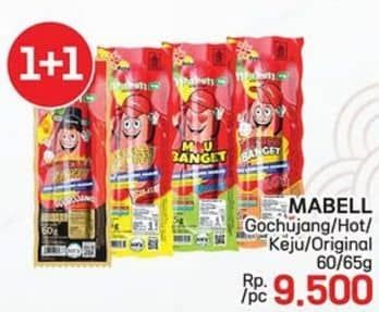 Promo Harga Mabell Sosis Single Gojuchang, Hot, Original, Keju 60 gr - LotteMart
