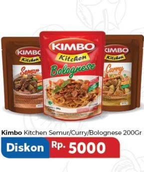 Promo Harga KIMBO Kitchen Semur/Curry/Bolognese 200gr  - Carrefour