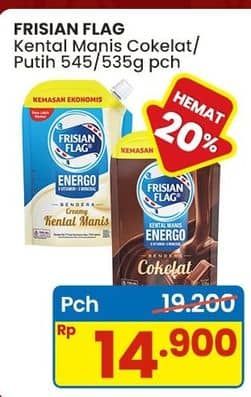 Promo Harga Frisian Flag Susu Kental Manis Cokelat, Putih 535 gr - Indomaret