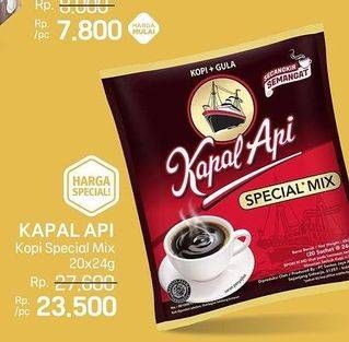 Promo Harga Kapal Api Kopi Bubuk Special Mix per 20 sachet 24 gr - LotteMart