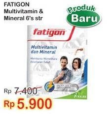 Promo Harga FATIGON Multivitamin dan Mineral 6 pcs - Indomaret